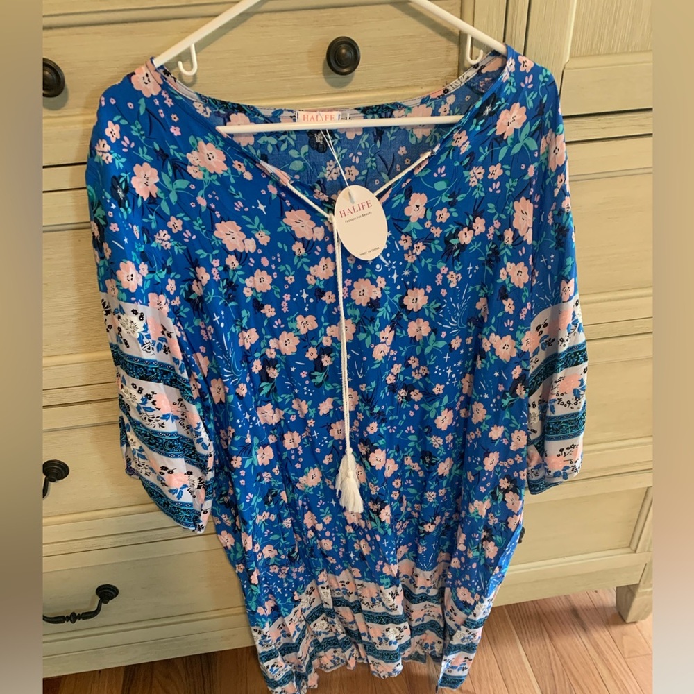 XL sun dress or cover up NWT
